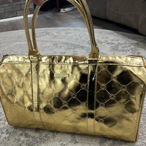 BCBG MAXAZRIA Gold Travel Bag